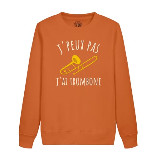 Sweat j'peux pas j'ai trombone enfant cadeau idéal pour anniversaire de musicien