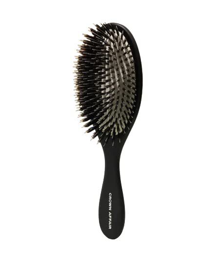 CROWN AFFAIR - The Brush No. 001 - Dual Bristle Brush for Medium to Thick, Straight or Wavy Hair, and for Healthy Scalp and Silky Strands