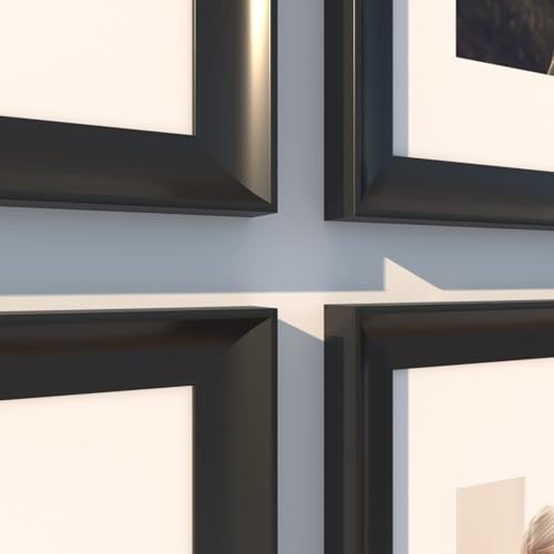 Image of Art Street Hexa Set of 6 Elite Square Black 3D-Timeline Wall Photo frames for Home and Wall Decor (Size - 12 x 12 Inch