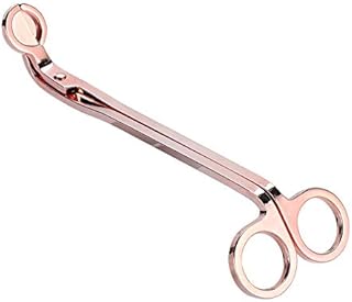 Sheens Candle Cutter, Fashion Candle Heart Clip Candle Snuffer Wick Trimmer Cover Hand Tool Extinguish Candle Wick Trimmer [Rose Gold]