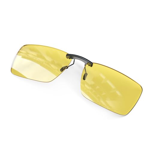 ANYLUV Clip on Polarized Night Vision Sunglasses Night Vision Driving Sunglasses Non-Flip Up Glasses for Men Women