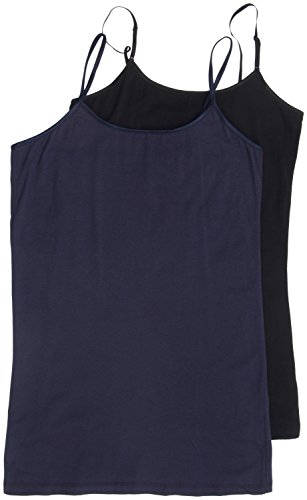 2 Pack Active Basic Women's Plus Size Basics Tank Top 1X Black, Navy