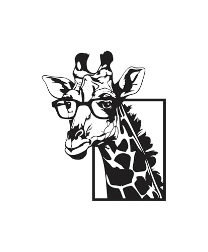 Image of Saifix Giraffe Metal Wall Art | Tall Vertical Wall Hanging for Home & Cafe Decor | Elegant Laser Cut Steel Animal Artwork | Rust-Proof Matte Powder Coated Finish