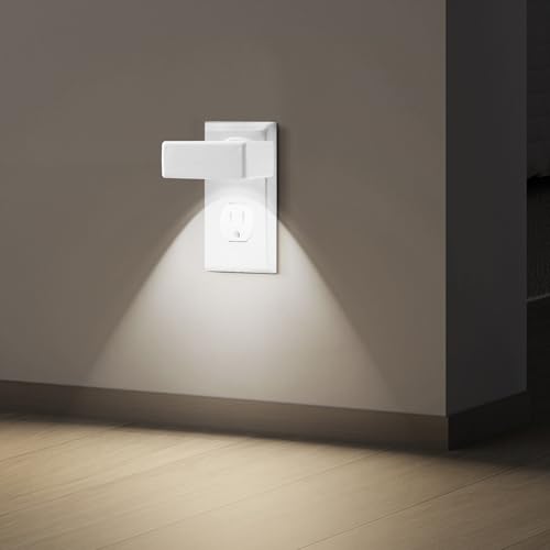 Image of 4-Pack LED Night Light Plug in,Adjustable 180 Swivel Head Daylight 5000K | Dusk to Dawn Auto On /Off,100LM, for Kitchen Counter, Desk, Staircase, Hallway, BathroomNon-Dimmable