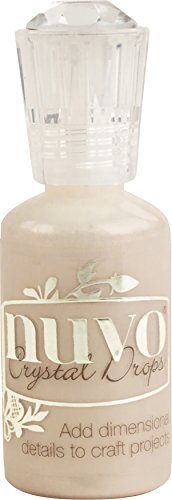 Nuvo Embellishment Crystal Drops - Colorful 3D Detailing for Art and Craft Projects - Perfect for Papercrafting, Scrapbooking and Art - Caramel