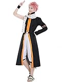 Tkieio Natsu Dragneel Cosplay Costume Uniforms Cosplay Outfit Scarf Accessories Halloween (Natsu Dragneel, L)