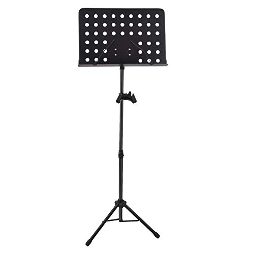 Eastrock Music Projector Stand For Sheet Music With Violin Ukulele Hanger Holder Mount Professional Collapsible Durable Material Adjustable Orchestra Folding Music Stand For Music Players #TOP7
