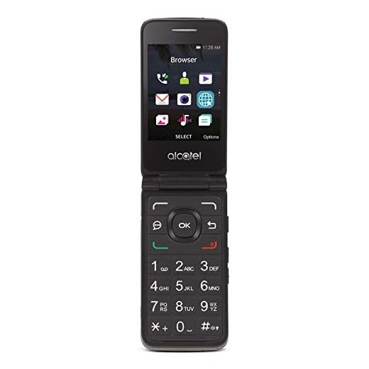 Tracfone Carrier-Locked Alcatel MyFlip 4G Prepaid Flip Phone- Black - 4GB - Sim Card Included CDMA (Renewed)