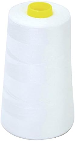 HW Products Optical White Superior Polyester Sewing Thread 5000 yard cone