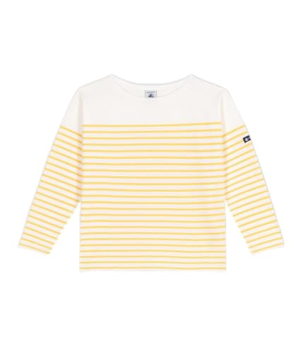 Petit Bateau A0CJA Marinière Blanc/Jaune Garçon 6 Ans