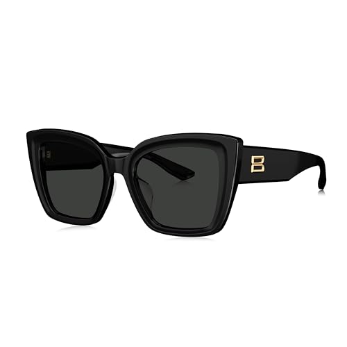 BOLON Women Oversized Square Cat Eye Stylish Sunglasses BL3211 Amalfi 53mm, Exclusive Eyewear Brand of EssilorLuxottica