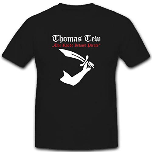 T-shirt Pirate Thomas Tew noir coupe ample XXXX-Large pour homme fort