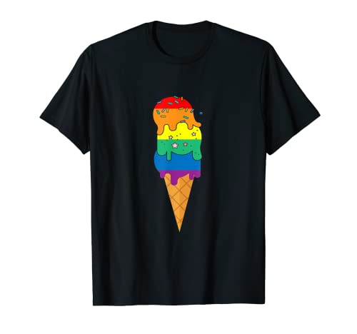 LGBT Ice Cream Apparel Lesbiche Outfit Trans Ragazza Pan Maglietta