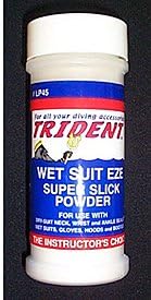 Trident Wetsuit Ease EZE Powder for Easy On & Super Slick Entry into Wet Suits, Gloves, Boots, Hoods, & Drysuits Scuba Dive Diving Diver Surf Surfing Surfer Snorkel Snorkeling