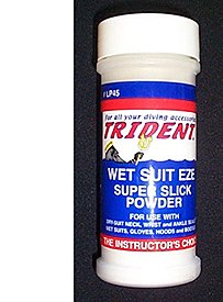 Trident Wetsuit Ease EZE Powder for Easy On & Super Slick Entry into Wet Suits, Gloves, Boots, Hoods, & Drysuits Scuba Dive Diving Diver Surf Surfing Surfer Snorkel Snorkeling