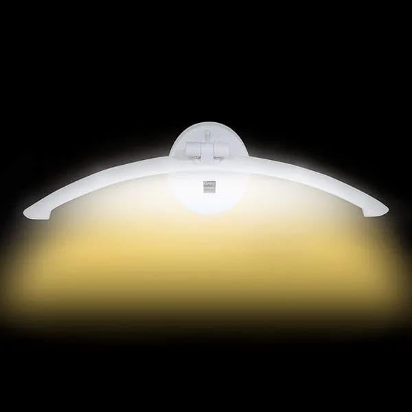 Image of Glowave 12 Watts Curved Long White Light with Rotatable Body Mirror Vanity Bathroom Picture Light - Tricolour (Warm White, White, Natural White) (876)
