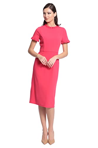 Robe fourreau Maggy London col volanté pour affiner la silhouette en 42