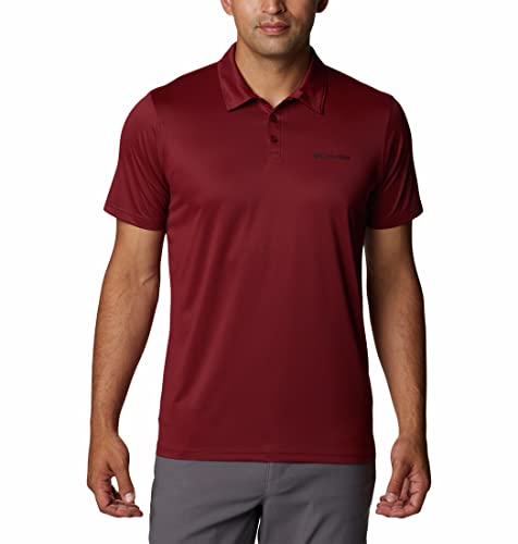 Image of Columbia Mens Omni Wick Hike Polo T-Shirt, Red Jasper, XXL