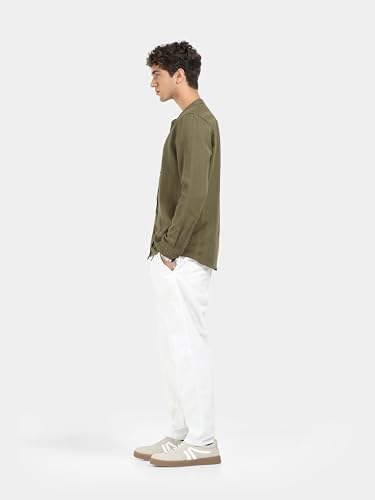 Image of StitchX Men's Full Sleeve Mandarin Collar Jacquard Shirt