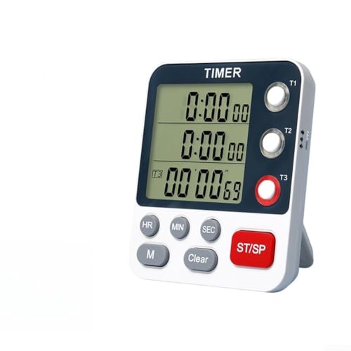 Hasaller Compte à rebours de volume réglable en trois groupes avec 99 heures grand écran et dos magnétique pour la cuisine, les étudiants, le bureau (mise à jour)