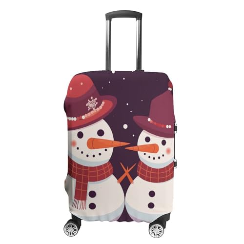 Snowman in The Snow Luggage Cover, Washable Elastic Suitcase Cover Protector Fit 18-32 Inch Luggage