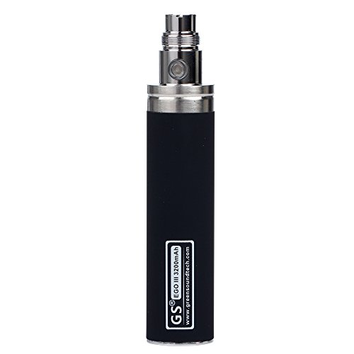 Kanke 3200mAh eGo II Batterie Vape Haute Qualité Batteries Vaporisateur Rechargeables pour CE4 Cigarette électronique E Cig E-cigarettes Enorme Capacité Batteries 510 Sans Nicotine Noir