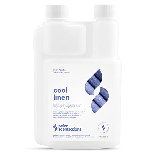 Paint Scentsations Cool Linen Odor Control Paint Additive | Air Freshener for Home | Last Up to 4 Months | Mix 1oz for Every 1 Gallon of Paint | 10oz Bottle