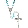 Christian Brands Catholic Rosaries - Beaded Simulated Marble & Pearl Devotional Rosary
