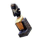 UTHCLO Estatuilla Egipcia Faraón de Resina Figura Coleccionable Compacta para Decoración Egipcia de Mesa Adorno Creativo para Hogar Oficina y Restaurante Decoración Figuras Antiguo