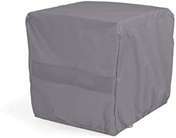 Covermates Square Firepit Cover – Water-Resistant Polyester, Mesh Ventilation, Fire Pit Covers-Charcoal