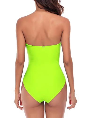 Image of RELLECIGA Women's Twist Front Shirred One Piece Swimsuit