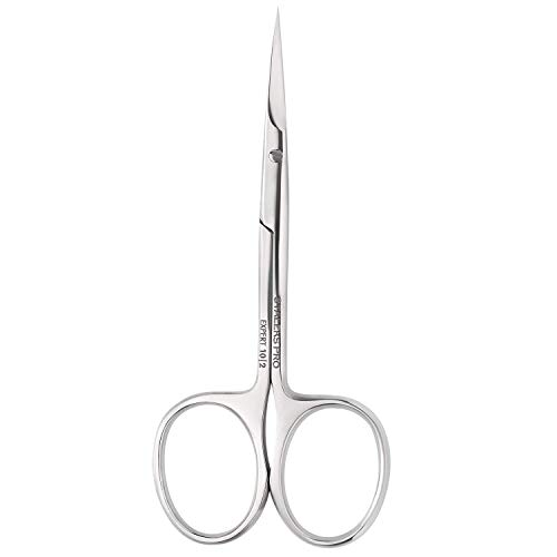 Staleks Professional Cuticle Curved Scissors Stainless Steel Manicure Pedicure Care Tools Nail Beard Eyebrow Eyelash Trimming PRO EXPERT 10 TYPE 2 (21 ??) (SE-10/2)