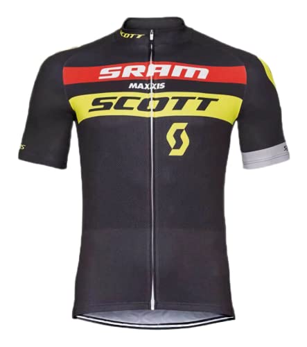 assocauicy Maillot Ciclismo Hombre Verano Jersey con 3 Bolsillos Transpirable para MTB Ruta