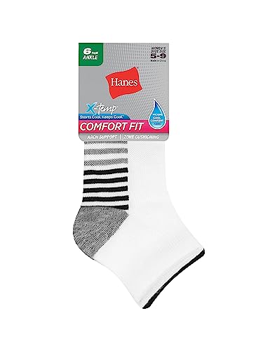 Hanes Women's 6-Pair Comfort Fit Ankle Socks