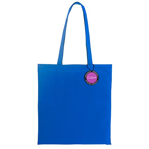 Sacola Ecobag em Algodão Reciclado e Poliéster Breeze TopGet (Azul Royal)