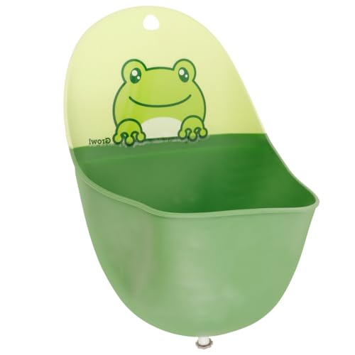 EPIGEIST 男の子用おまる トイレトレーニング小便器 立ち式 壁掛け可能 脱着簡単 お手入れ楽々 キュートな緑色カエルデザイン 幼児用携帯ト