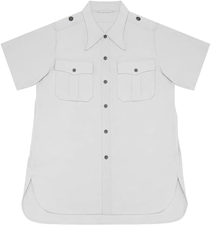 militaryharbor WW2 WWII German Heer Elite White Short Sleeve Shirt