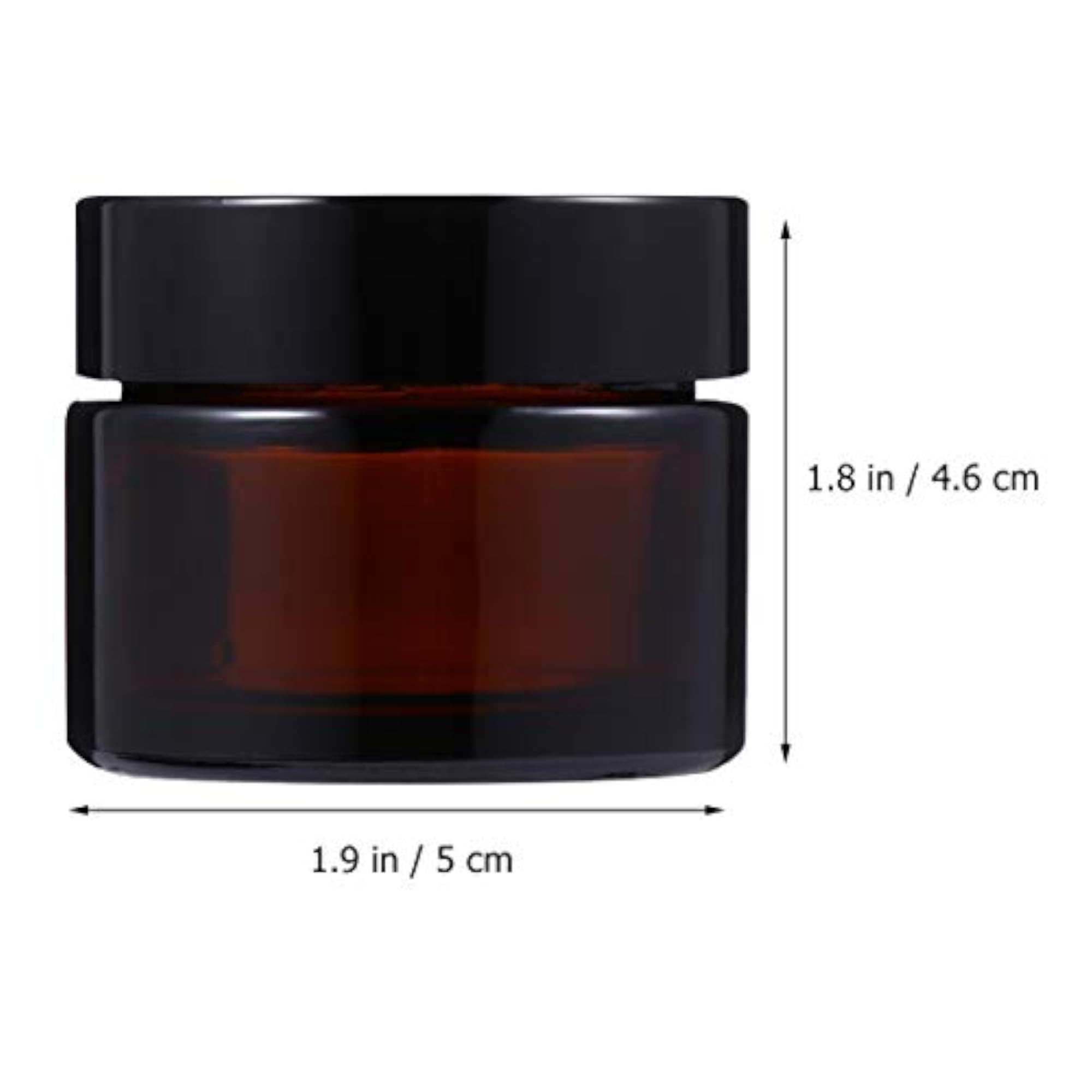 6pcs Amber Round Glass Jar Mini Empty Cosmetic Container