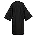 Erligo Unisex Matte Choir Robes for Church Adults, Graduation Gown Only for High School and Bachelor (48, Black)