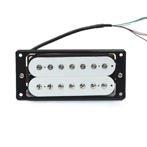 Przetworniki Do Gitary Elektrycznej Biała 7-strunowa gitara elektryczna Humbucker Bridge Pickup plastikowa szpula z ramą części do gitary