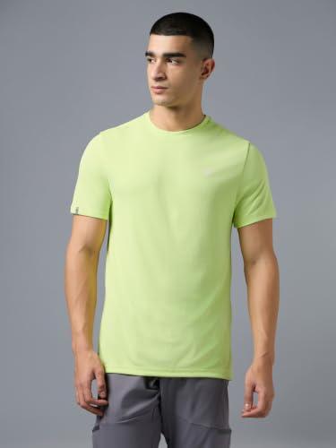 Image of TECHNOSPORT Men's Slim Fit Polyester Activewear Sports T-Shirt with Moisture-Wicking Comfort for Workout, Running & Gym