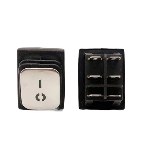 Interrupteur à bascule KCD4 IP67 vert ON-OFF étanche à LED 6 broches pour alimentation 16A 250VAC