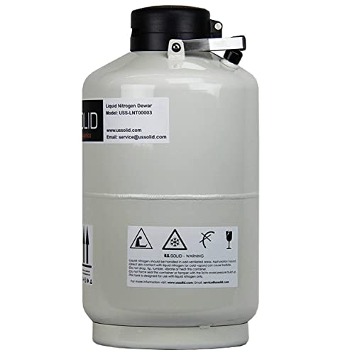 U.S. Solid 10L Cryogenic Container Liquid Nitrogen LN2 Tank Dewar with Straps 6 Canisters — view 6