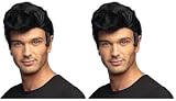 Boland   85748   Perruque Danny années 50, coiffure synthétique pour déguisements de carnaval, déguisement de rock 'n' roll, carnaval, fête à thème (Lot de 2)
