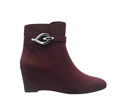 Impo Jaden Jaden Wedge Bootie With Memory Foam, Burgundy, 7.5 #TOP1