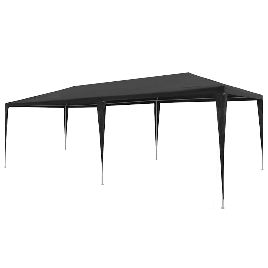 Tenda da giardino 3 x 6 m, in polietilene, colore antracite, con telaio in acciaio e materiale di montaggio, grande tenda per eventi, per giardino, feste, celebrazioni e riunioni all'aperto