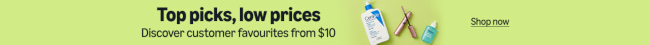 Top picks, low prices
Discover customer favourites from $10