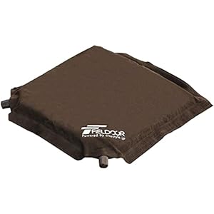 FIELDOOR 枕にも座布団にもなる インフレータブルエアピロークッション 【ブラウン】 収納簡単ポーチ付 幅3..." 