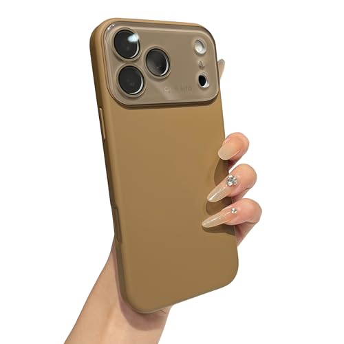 Caseative coque iPhone 17 Pro Max silicone liquide marron haute finition luxe