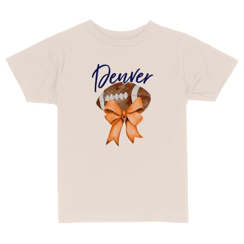 Girly Denver Football Toddler Kids T-Shirt